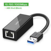 Charger l&#39;image dans la galerie, UGREEN USB 3.0 Ethernet Adapter USB 2.0 Network Card to RJ45 Lan for Windows 10 Xiaomi Mi Box 3 S Nintend Switch Ethernet USB
