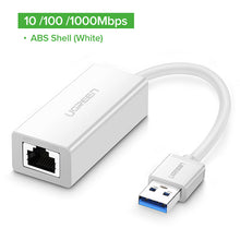 Charger l&#39;image dans la galerie, UGREEN USB 3.0 Ethernet Adapter USB 2.0 Network Card to RJ45 Lan for Windows 10 Xiaomi Mi Box 3 S Nintend Switch Ethernet USB
