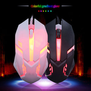 Dropship S1 Gaming Mouse 7 Colors LED Backlight USB Wired Gamer Mouse Flank Cable Silent Mice Gaming Mouse For Laptop Mice PC
