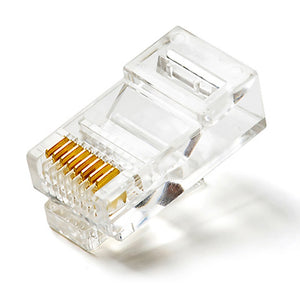 100Pcs High Quality  RJ45 crystal Network Gold Plated Head Adapter QJY99